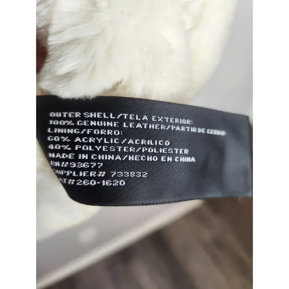 St John's Bay washable suede coat, faux fur lined sx XL hooded tan boho cowgirl - Picture 6 of 9